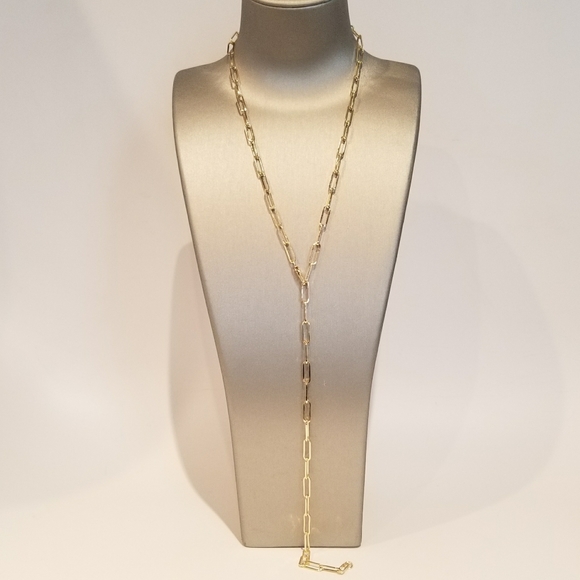 Best-Seller 14K Gold Plated Paperclip Chain NWT - Picture 5 of 7